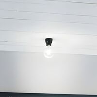 Plafoniera versatile poco ingombrante e molto luminosa lampadina a vista WINERY PL1 NERO IDEAL LUX