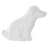 Lampada in gesso a forma di cane spenta