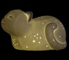 Lampada gatto in gesso da tavolo con lampadina led inclusa 39878 COLORI E LUCI