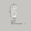 Particolare di Lampada arredo bianca alta 42,7cm 3 anelli uniti design moderno  43466