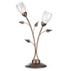 Lampada da arredo curve foglie nero ramate 2 luci 43223 LILIANA LUCI CLASSICHE