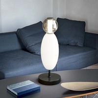 Lampada da tavolo design vetro soffiato luce LED 3000K morbida stratificata LUMIERE TL IDEAL LUX