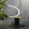 Lampada da tavolo design minimal linea curva dimmerabile LED arco bianco  44708 - foto 4