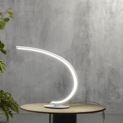 Lampada da tavolo design minimal linea curva dimmerabile LED arco bianco  44708
