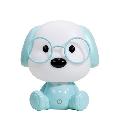 Lampada bimbi abat-jour tavolo cagnolino azzurro led touch 41736 LUCI E COLORI