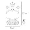 Particolare di Lampada cameretta bambini pupazzo ippopotamo grigio  41729