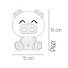 Immagine aggiuntiva di Lampada notturna abat jour touch led integrato maialino azzurro  41732