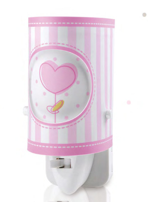 Luce notturna led rosa righe e cuore 63221L DALBER