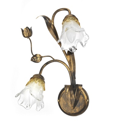 Lampada da parete classica a 2 luci con braccetti 41207 LUCI CLASSICHE