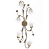 Plafoniera o applique a 6 luci decorativa classica lunga 1 metro bronzata 41211 LUCI CLASSICHE