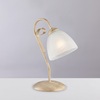 Lampada comodino classica 1 luce avorio decoro oro anticato  42443