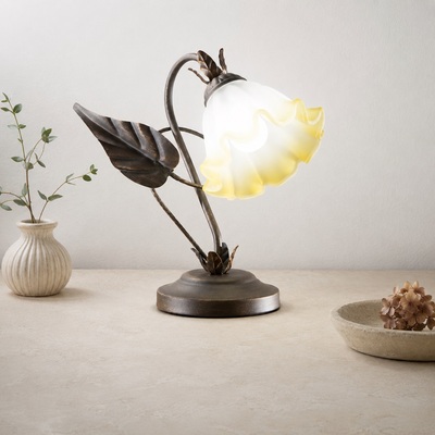 Lampada da comodino abat jour natura classica brunita  45014