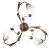 Lampada soffitto o parete classica a 3 luci a fiore ferro bronzato 41209 LUCI CLASSICHE
