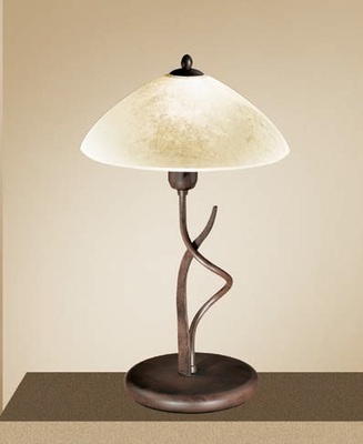 Lampada da tavolo grande classica vetro scavo doppio motivo 4280/1LT/F1 LUCI E COLORI