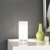 Abat-jour moderna lampada tavolo rettangolo vetro bianco e trasparente 1148/P UPGRADE TOP LIGHT