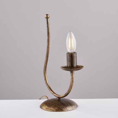 Lampada abat-jour arcuata bronzo dorato - design classico e luce calda BOTTE LUCI E COLORI