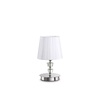 Particolare di Lampada comodino colonna di cristalli e organza bianca plisse PEGASO TL1 SMALL BIANCO