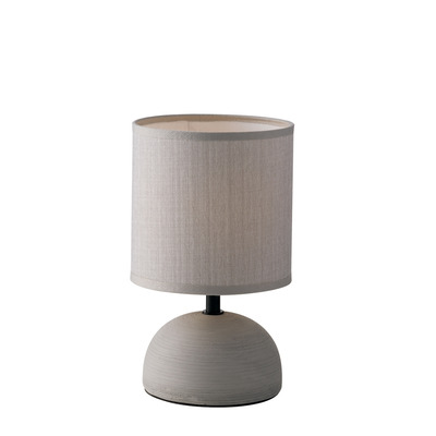 Abat jour grigia lampada da comodino ceramica e tessuto  42329