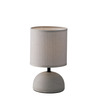 Abat jour grigia lampada da comodino ceramica e tessuto  42329