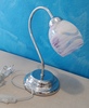 Lampada tavolo moderna con vetro bianco lilla o colorato CAMILLA L DUE P