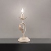 Lampada da comodino avorio anticato classica con ricciolo e foglia  45545
