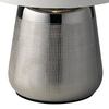 Particolare di Abat jour piccola argento 17cm con paralume bianco argentato internamente  42665