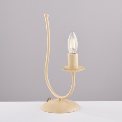 Lampada da comodino abat jour avorio silhouette leggera BOTTE LUCI E COLORI