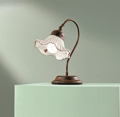 Lampada da mobile rustico in ceramica marrone e ruggine  45321