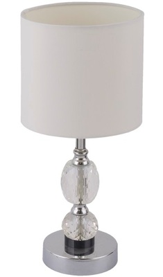 Lampada tavolo in cristallo dettaglio nero e paralume alta 48cm 24136T GLOBO LIGHTING