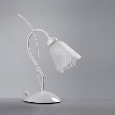 Abat jour bianca romantica fiore h.35 41275 LUCI MODERNE