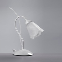 Abat jour bianca romantica fiore h.35 41275 LUCI MODERNE