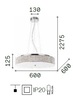 Misurei Lampadario moderno maestoso 60cm quadretti cristallo fascia rotonda ROMA SP12