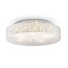 Plafoniera 50cm fascia quadretti cristallo 9 led G9 ROMA PL9 IDEAL LUX
