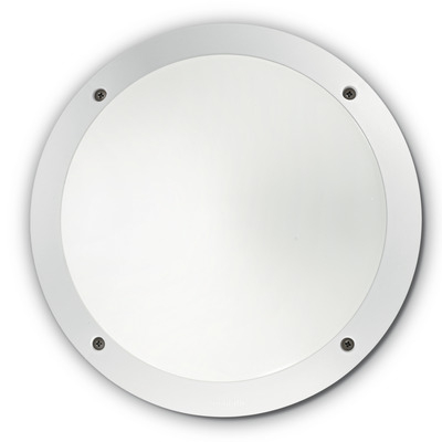Applique o plafoniera da esterno rotonda bianca IP65 IP66 POLAR-1 AP1 BIANCO LUCIA IDEAL LUX