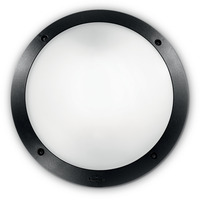 Lampada da esterno IP65 IP66 da parete o soffitto tonda POLAR-1 AP1 NERO LUCIA IDEAL LUX