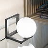 Abatjour lampada da tavolo piccola 12cm nera quadrata design sfera in bilico ANGOLO TL1 NERO