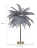Lampada da arredo particolare grigia 55cm piume  42422 - foto 5