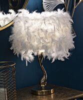 Sinuosa lampada piume leggere da arredo bianca 25x47  42433