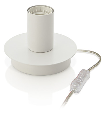 Lampada da tavolo- comodino bianca moderna lampadina a vista attacco E27 6258B PERENZ