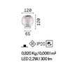 Lampada LED design sfera diamantata 12cm senza fili ricaricabile 42623 COLORI E LUCI - foto 4