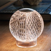 Lampada LED design sfera diamantata 12cm senza fili ricaricabile 42623 COLORI E LUCI