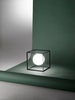 Lampada moderna metallo cubo aperto nero