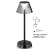 Immagine aggiuntiva di Lampada a led da tavolo ricaricabile senza fili nera LOLITA TL NERO IDEAL LUX