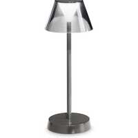 Lampada senza fili touch ricaricabile 3 tocchi antracite LOLITA TL COOL GREY IDEAL LUX