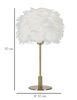 Lampada tavolo stile glamour piume bianche 30x50cm  42428 - foto 5