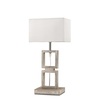 Lampada tavolo struttura in legno 2 riquadri naturalezza moderna alta 40cm 43228 KIZAR LUCI MODERNE
