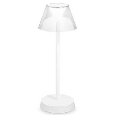 Lampada da tavolo senza fili design ricaricabile bianca IP54 LOLITA TL BIANCO IDEAL LUX
