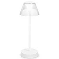 Lampada da tavolo senza fili design ricaricabile bianca IP54 LOLITA TL BIANCO IDEAL LUX