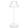 Lampada da tavolo senza fili design ricaricabile bianca IP54 LOLITA TL BIANCO IDEAL LUX