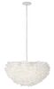 Immagine aggiuntiva di Lampadario bianco cascata di delicate piume 60x30  42432